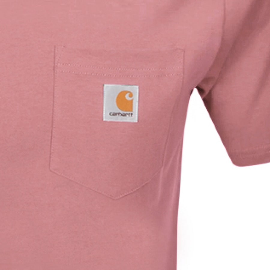 Alternative Image for ProductCarhartt Short Sleeved Pocket T Shirt Pink3